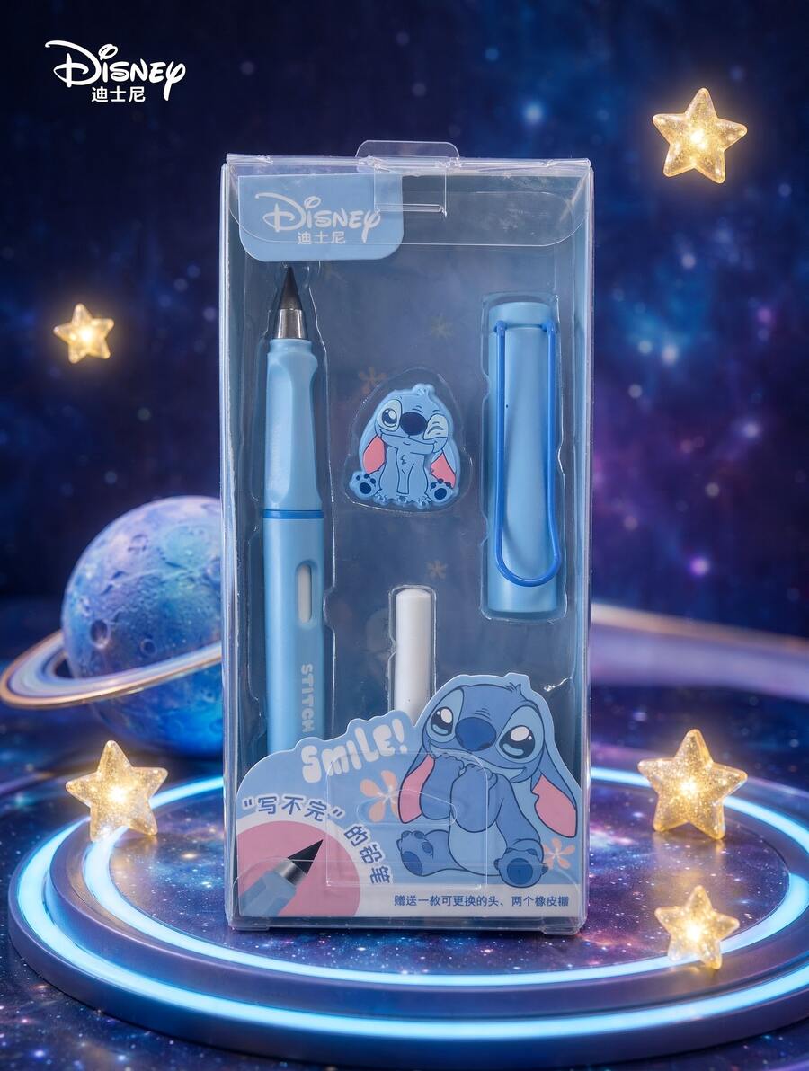 Monogram Disney 1支授權 Lilo Stitch 卡通自動鉛筆 不需削鉛筆帽 學校禮物 送給朋友與同學 - A - 查看 1