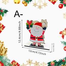 2D Flat - 1pc Christmas Wooden Tissue Holder Decoration, Classic Snowman Design Tissue Holder Holiday Decor Restaurant Tissue Storage Rack, Suitable For Home Dining Table, Bar Counter, Restaurant, Cafe, Kitchen Countertop And Office Desk - A - View 8