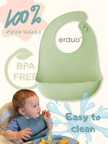 1pc Silicone Baby Bibs Waterproof,100% Soft & Light Silicone,Baby Feeding Essentials,Toddler Gifts,Adjustable To Any Size And All Seasons - Multicolor - View 18