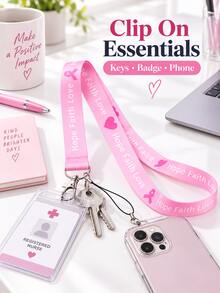 حبل معلق للتوعية بسرطان بتصميم قلب الأمل والإيمان، حامل بطاقة الهوية وسلسلة مفاتيح، حبل معلق هدية، هدية دعم التوعية والوقاية من سرطان للمسؤولية الاجتماعية للشركات، مناسب لتعليق الحقيبة الظهرية، ديكور الحقيبة اليومية، هدية حفلة العطلات، سلسلة مفاتيح للنساء، مادة صنع سلسلة مفاتيح السيارة، سلسلة مفاتيح للرجال، قلادة سلسلة مفاتيح تعليق الحقيبة الظهرية، محفظة عملات سلسلة المفاتيح، مجموعة سلسلة مفاتيح بالجملة، إكسسوارات سلسلة المفاتيح - متعدد الألوان - مشاهدة 10
