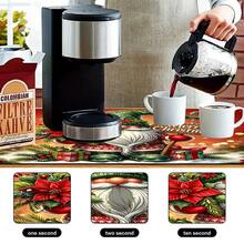 1pc Christmas Pattern Kitchen Dish Drying Mat, Coffee Machine Mat, Suitable For Tabletop Dish Placement Protection, Perfect For Christmas Home Decor, Multi-Purpose Drying Mat, Home Gift, Tabletop Decoration - XYLSD-1139 - View 10