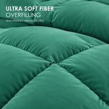 Quilt Insert, Quilt Core, Point Quilted Quilt, Fluffy, Comfortable And Soft, Four-Season Quilt, Family Essential Bedding, Gifts For Men And Women, Modern Style, Tender Green, Suitable For Christmas And Halloween Home Decoration. - Light Green - View 3