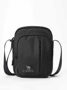 CAMEL CROWN Large‑Capacity Crossbody Bag, Fashion Shoulder Phone Pouch For Commuting & Outdoor Use - Phantom Black - View 3