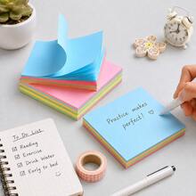 Colorful Square Sticky Notes 7.5*7.5cm Multi-Color Self-Adhesive Memo Pads For Study, Office, Planning, Recording And Reminders - one-size - View 6