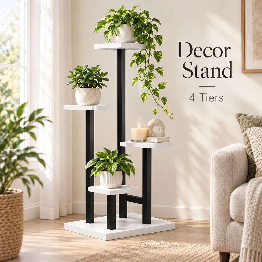 Multi-Level Plant Stand, Floor Flower Rack For Indoor Outdoor Garden Balcony Living Room Decor - View 1