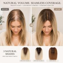 Penutup Rambut Wanita dari Rambut Manusia Asli Ukuran 7x11cm, Model Jepit, Menutupi Akar Rambut Beruban Alami, Rambut Palsu dengan Dasar Renda yang Tak Terlihat dan Bernapas, Panjang 12 Inci, Cocok untuk Rambut Tipis - MultiWarna - View 7