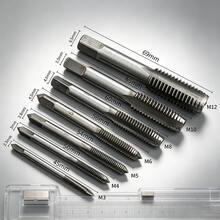 Damaged Internal Thread Repair Tool Set, High-Speed Steel M3-M12 Hand Taps + Adjustable T-Handle Manual Threading - A - View 6