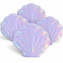 20/40pcs Ocean Purple Shell Shaped Party Napkins, 2-Ply Thickened, Suitable For Princess Birthday Party, Girls Gathering, Wedding, Pool Party And Hawaiian Party - Purple Seashell - View 3