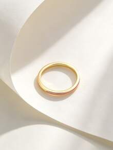Charm-In Unique Pink Resin Ring, Cute Ring, Suitable For Wearing On Dates, Valentine's Day Style, Gift For Girlfriend - Yellow Gold - View 3