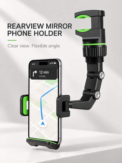 2/1 pieza/Soporte giratorio ajustable de 360° para teléfono de coche, soporte de montaje en forma de L que ahorra espacio, agarre , apto para teléfonos inteligentes, coches, hogar, oficina y viajes