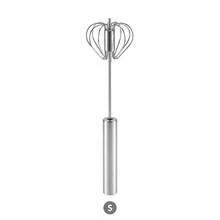 1pc Semi-Automatic Egg & Milk Mixer, Stainless Steel Hand-Push Rotary Whisk, Manual Handheld Mixer, Suitable For Eggs, Cream, Batter, Milk Foam And Sauces, Easy To Press, Kitchen Baking, Cooking, Cake Making, Home Kitchen Essential, S/M/L Sizes - Silver - View 11