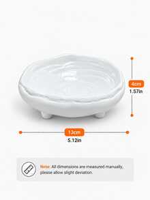 1pc Cream Style Jewelry Tray, Aesthetic Asymmetrical Storage Dish, Ring Earring Necklace Organizer Box, Vanity Bedroom Decor, Gift For Women - Jewelry Tray - View 7