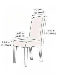 Minimal Vertical Striped Chair Slipcovers, Full Wrap Cream Textured Fabric Chair Covers. Multi-Size, Dustproof & Stain Resistant. Perfect For Dining Room, Balcony, Patio & Holiday Parties, Refresh Your Old Chairs. - Multicolor - View 12