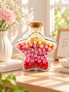 1/4 Buah Botol Kaca Mini Berbentuk Hati dengan Sumbat Gabus - Botol Kecil Kosong untuk Kerajinan DIY, Dekorasi Pernikahan, Kenang-kenangan Pesan & Perlengkapan Sekolah (Bening, Anti Bocor) - MultiWarna - View 13