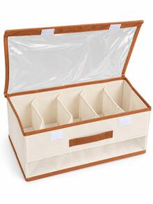 Handbag Storage Organizer Box With Lid And Handle, Space-Saving Closet Storage Container For Apartment, Dorm And Home Use, Underbed Storage - Multicolor - View 4