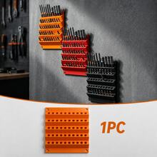 Wall-Mounted Drill Bit Storage Rack, Multi-Layer Wall-Mounted Hex Drill Bit Holder, Large Capacity Anti-Clogging Drill Bit Storage Organizer, Suitable For Screwdriver Bits And Drill Bits, Workshop Garage Tool Storage And Organization - Multicolor - View 2