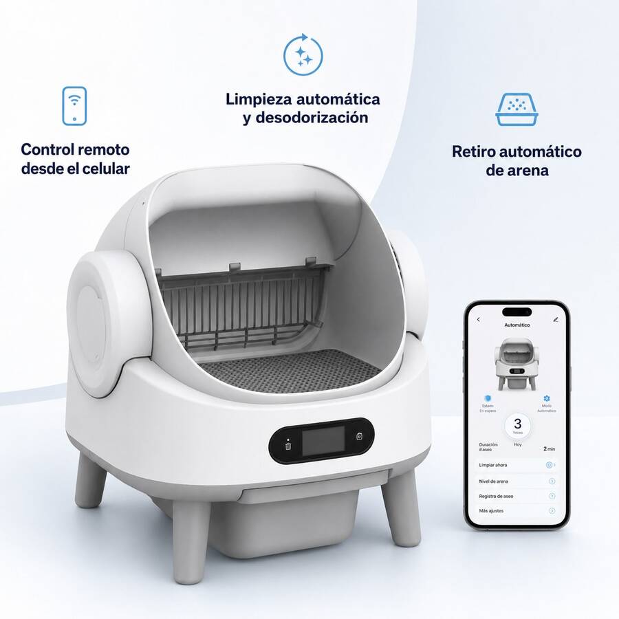 Pet Self Cleaning Litter Boxes - White - View 1