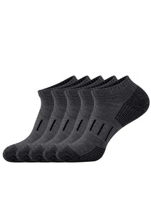 1/5/10/20 Pairs Men's Multi-Color Short Socks, Gray Base Striped Design, Simple & Versatile, Outdoor Fitness Sports Running Socks - Multicolor - View 29