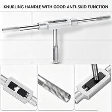 Damaged Internal Thread Repair Tool Set, High-Speed Steel M3-M12 Hand Taps + Adjustable T-Handle Manual Threading - A - View 9