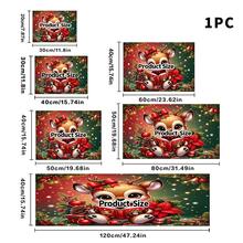 1pc Dish Drying Mat, Coffee Machine Mat, Cartoon Christmas Reindeer Pattern Dish Drying Mat, Kitchen Dish Drainer Mat, Protect Tabletop From Scratches, Suitable For Christmas And Other Holiday Scenes, Tabletop Decor Mat, Multi-Purpose Drying Mat, Home Gift, Tabletop Decoration - XYLSD-1137 - View 14