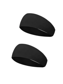 1/6pcs Unisex Solid Color Sports Headband, Fitness Headband, Suitable For Cycling, Yoga, Hiking, Running - Multicolor - View 4