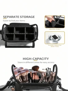 New Large Capacity Transparent PVC Makeup Bag, Travel Portable Handheld Toiletry Bag, Waterproof Cosmetic Tool Bag - Multicolor - View 4