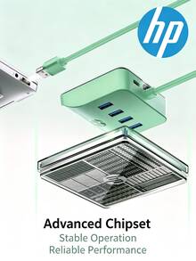 HP Dock Ekspansi USB DHC-CT120, Pembagi Multifungsi, Kabel Ekstensi Laptop Transmisi Kecepatan Tinggi dengan Port Daya, USB 2.0, Empat Port, 0,5m, Tersedia Berbagai Warna - View 6
