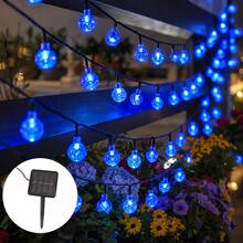 [Solar LED String Lights] Solar Powered LED String Lights, 20/50/100 LED Beads, Bubble Globe Fairy Lights, Outdoor, For Garden Patio Decor ,Solar String Lights Outdoor Waterproof For Garden Tree Patio Party Christmas Decorations - Solar-powered Bubble Machine - View 10