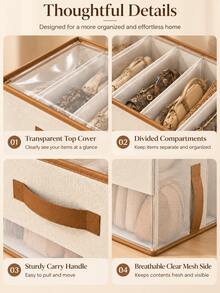 Handbag Storage Box With Transparent Dust-Proof Window And Convenient Handle, Foldable Closet Organizer Box, Suitable For Handbags And Clutches, Ideal For Handbag Collectors, Bedroom And Closet Organization - Multicolor - View 7