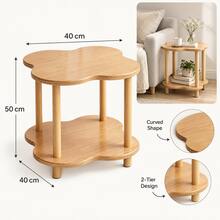 Side Table 40x40x50cm, Small Accent Table For Living Room Bedroom Balcony Patio And Sofa Side - Multicolor - View 6
