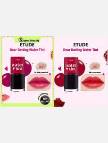 ETUDE Dear Darling Water Tint #04 Red Grapefruit + Dear Darling Water Tint 06 Plum Juice, 2pcs Set - #04 Red Grapefruit & 06 Prune Ade - View 2