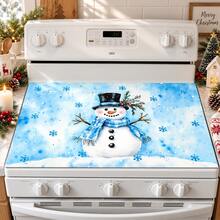 1pc Christmas Absorbent Mat, Christmas Snowman Pattern, Kitchen Countertop Absorbent Drying Mat, Coffee Machine Mat, Pour-Over Coffee Pot Mat, Dish Draining Mat, Non-Slip Heat-Resistant Kitchen Mat, Dining Table Mat, Breakfast Mat, Washing Machine Mat, Home Kitchen Dining Table Coffee Shop Bar Decor Mat, Holiday Party Housewarming Gift, Christmas Holiday Gift! - Multicolor - View 2
