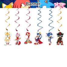 Blue Speed Hedgehog Cartoon Cake Topper Set, Happy Birthday Cake Centerpiece And Cupcake Picks, Game Character Print Dessert Decor Supplies For Birthday Party, Dessert Table Cake Decorations - View 7