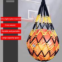 1pc Thick Nylon Woven Large Capacity Handheld Multifunctional Basketball Net Storage Bag, Basketball, Football, Volleyball Mesh Ball Bag - Multicolor - View 5