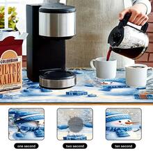 1pc Dish Drying Mat, Coffee Machine Mat, Christmas Winter Snow Scene Snowman Pattern Dish Drying Mat, Kitchen Bowl Dish Cup Drainage Mat, Table Mat Anti-Scratch Desktop Protection, Holiday Party Table Decoration Mat, Multi-Purpose Drainage Mat, Home Gift, Desktop Decoration - XYLSD-1131 - View 10