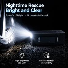 150PSI Portable Air Pump, Car Emergency Jump Starter, With Tire Pressure Gauge And LED Display - 3x Fast One-Touch Smart Wireless Air Pump - A - View 6