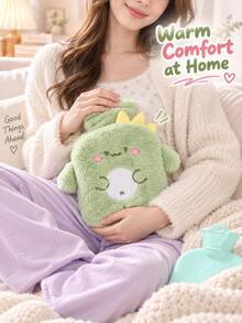 Water-Fillable Hot Water Bottle, PVC Material, Explosion-Proof And Anti-Scald, Cute Plush Design, Removable And Washable, Back To School Supplies - Hot Water Bottle - View 3