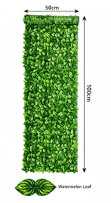 1 Piece Artificial Ivy Privacy Fence, Roll-Out Leaf Fence, Sun Protection Decoration For Outdoor Wall, Backyard And Celebrations - 50*100cm - View 2