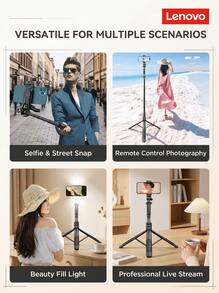 Lenovo H18L Premium Dual-Light Selfie Stick Phone Holder Telescopic Tripod (1.8m + Aluminum Alloy Rod + Stabilizing Handle + Dual Fill Lights) - Multiple Specifications - View 7