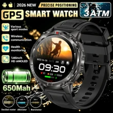 Men's Outdoor Sports Smart Watch 1.46 Inch HD Display, Support Altitude Air Pressure, Wireless Call, LED Flashlight, 100+ Sports Mode, 3ATM Waterproof, For Father, Compatible With Iphone And Android, The Best Gift For Father's Friends - View 1