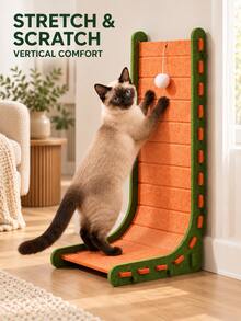 Alas Penggaruk Kucing Berbentuk L dari Felt Tahan Lama, Permukaan Penggaruk Vertikal dan Horizontal, Desain Pemasangan di Dinding Hemat Ruang, Pelindung Furnitur Kucing dan Anak Kucing Dalam Ruangan, Mudah Dipasang dan Dirakit, 23,6 Inci, 1 Buah - L - View 3