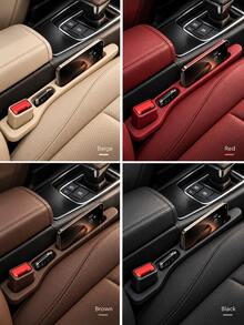 2PCS Car Seat Gap Filler Storage Organizer, Multi-Function Seat Gap Filler Anti-Drop Filler Strip, Phone Key Card Side Storage Rack, Does Not Affect Seat Belt Use, Car Interior Organizer Accessories - Multicolor - View 6