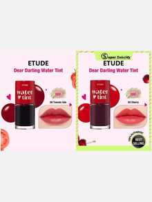 ETUDE Dear Darling Water Tint 08 Tomato Juice + Dear Darling 02 Watery Lip Gloss, 2pcs Set - 08  Tomato Ade & #02  Cherry - View 3