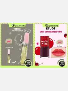 ETUDE My Lash Serum 9g + Dear Darling 02 Watery Lip Gloss, 2pcs Set - 9g/0.31oz & #02 Cherry - View 1