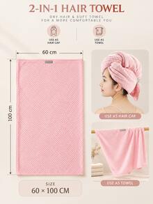 Quick-Dry Microfiber Hair Towel Bath Towel, Hair Wrap, Bathroom Essential, Thick Soft High Absorbency, Great Gift Choice For Halloween Or Christmas, Suitable For Home Bathing, Travel And Grooming - Multicolor - View 11