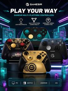 GAMESIR G7 Pro 8K Wireless Gaming Controller, Supports PC / Switch / IOS / Android, 8000Hz Polling Rate, 2nd Gen TMR Hall Effect Joysticks, Dual Trigger Stops, 4 Back Buttons, Macro Function - View 2