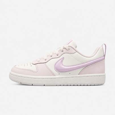 NikeCourt Borough RECRAFT Comfortable Fit GS Campus Style Pink Purple Low-Top Skate Shoes White Purple Unisex