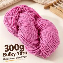 LIRISNLY Benang Campuran Wol Alpaka Tebal 300g, Benang Rajut Tangan untuk Membuat Sweater, Syal, Topi, dan Selendang DIY, Benang Tenun Kerajinan Aneka Warna - beraneka warna - View 20