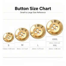 5pcs Metal 4-Hole Buttons For Suit, Shirt, Coat, Trench Coat, Jacket, Clothing Accessories, Matte Gold And Silver Round Buttons - A - View 5