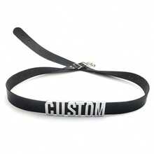 Personalized Punk Style PU Leather Letter Waist Chain, Personalized Name Buckle Belt Body Jewelry, Cosplay Christmas Party Gift - Black - View 6